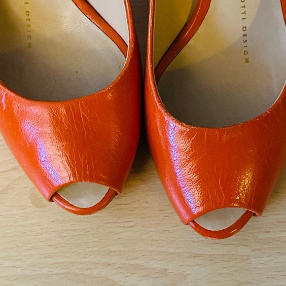 Giuseppe Zanotti Orange- Peep Toe Heels- Sz 35 - Picture 7 of 7
